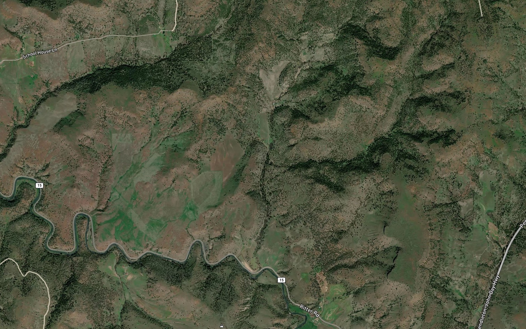 Satellite map of the Gilson Creek
