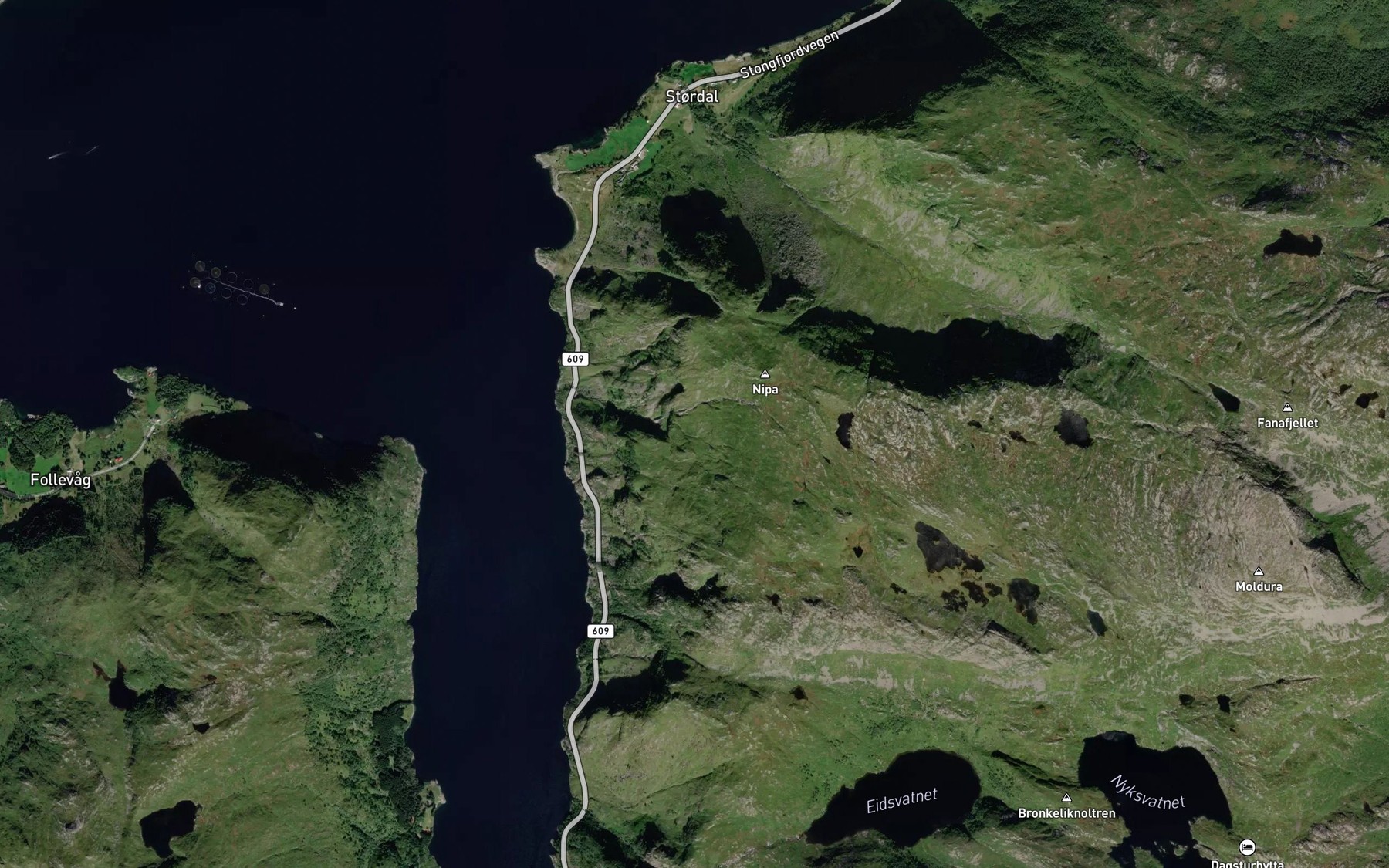 Satellite map of the Svinelva