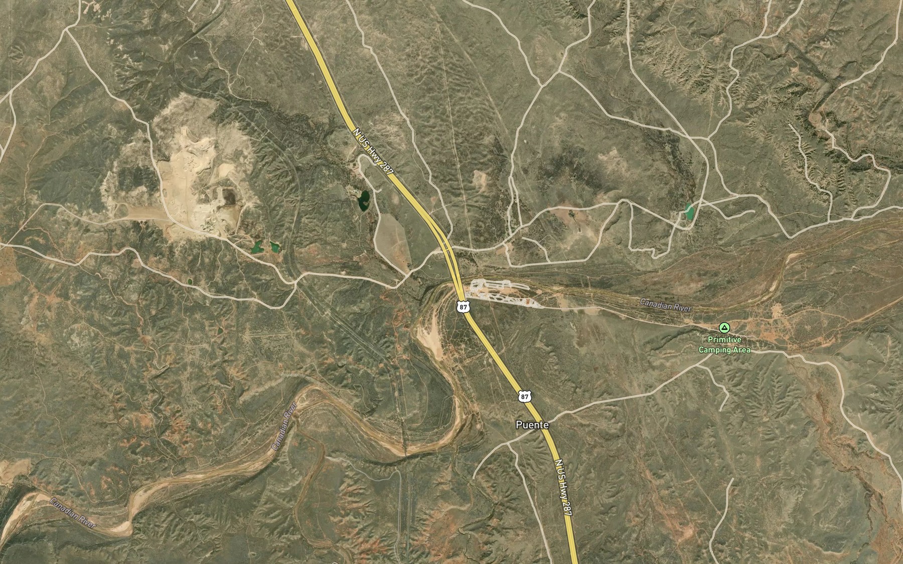 Satellite map of the Pitcher Creek