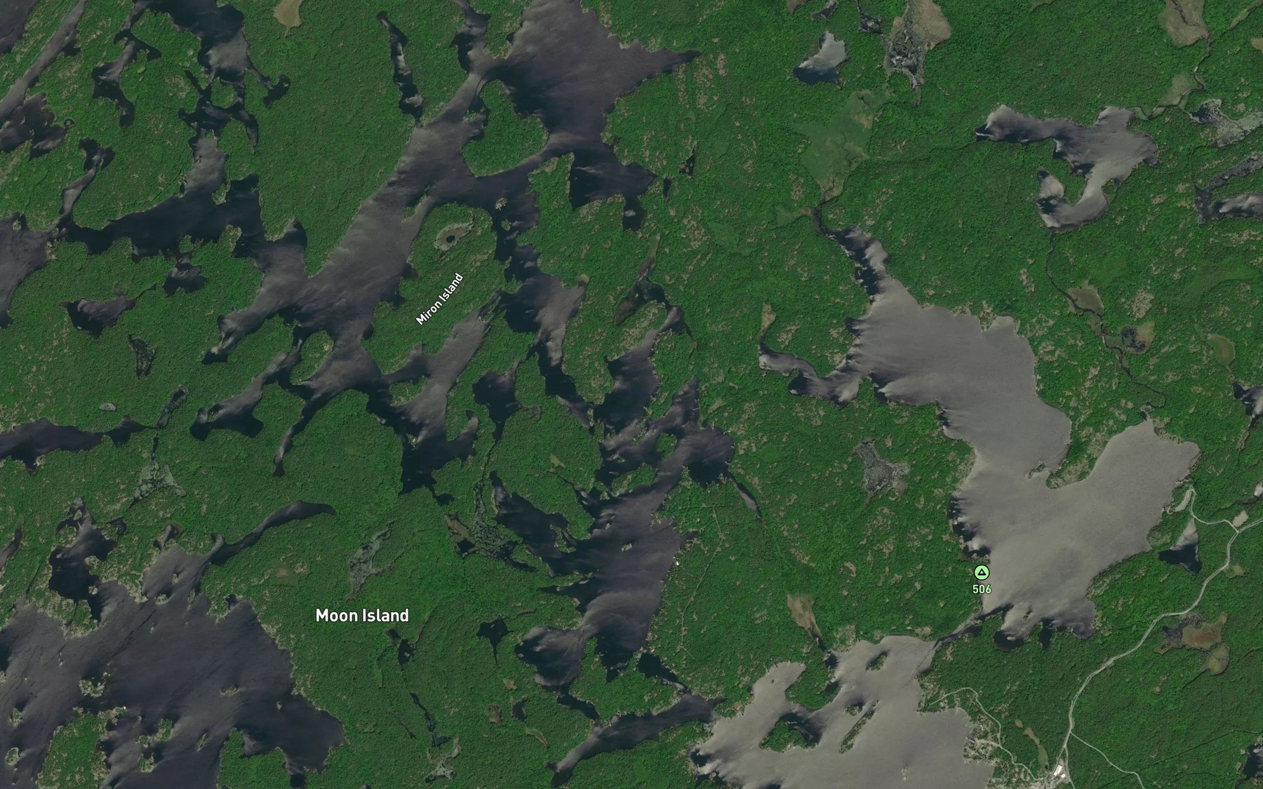 Satellite map of the Portage Bay