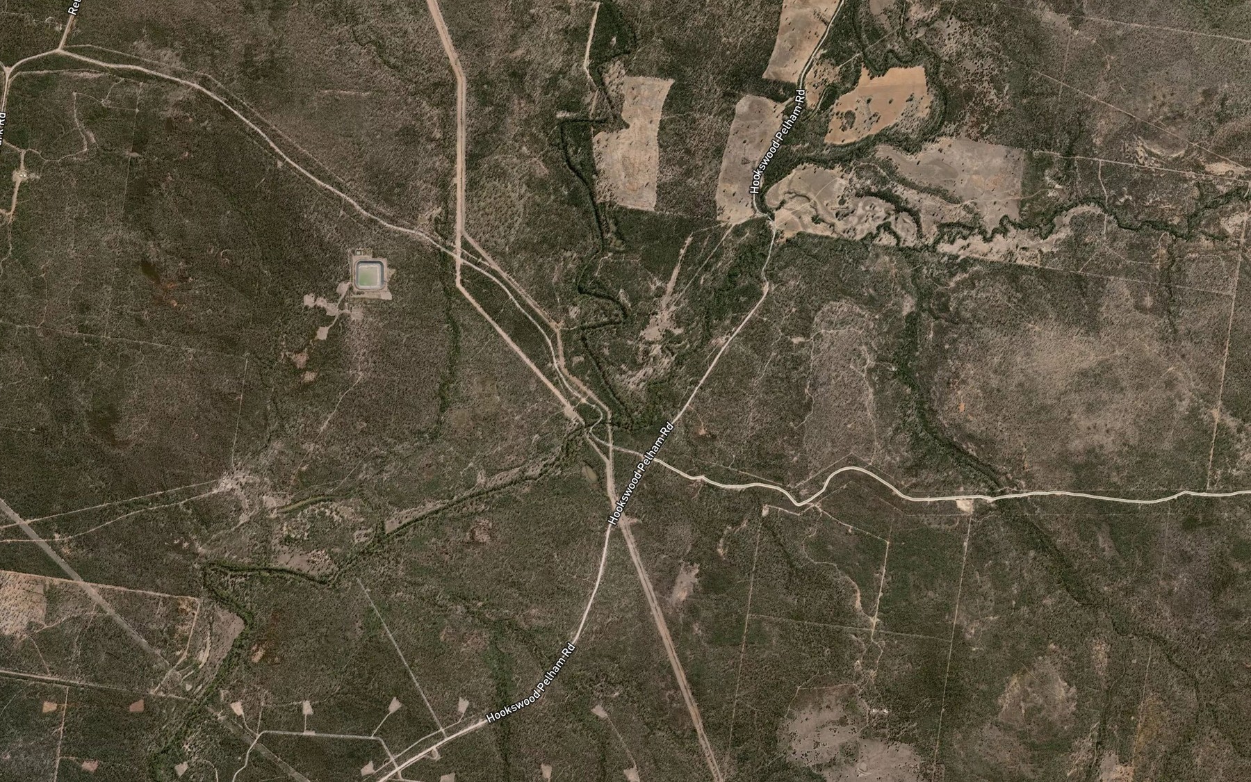 Satellite map of the Bottle Tree Creek