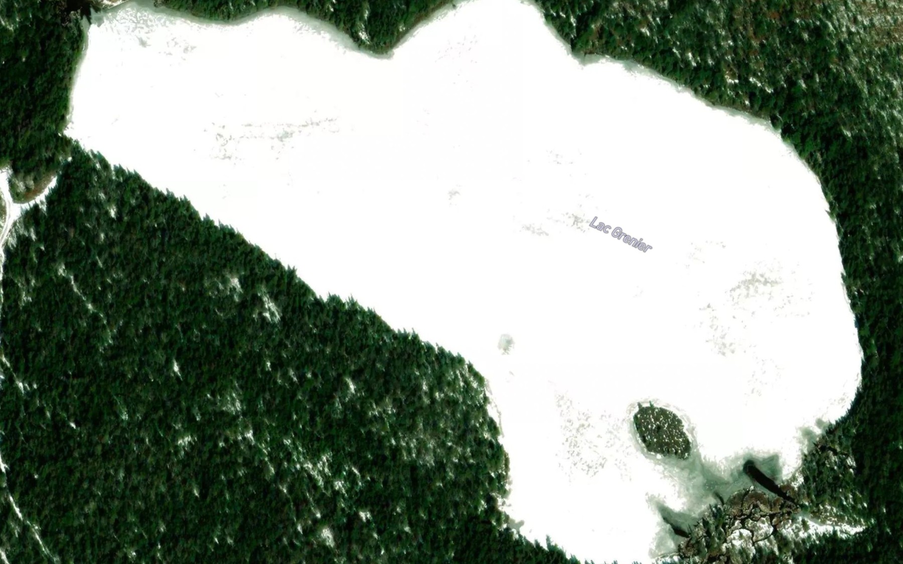 Satellite map of the Lac Grenier