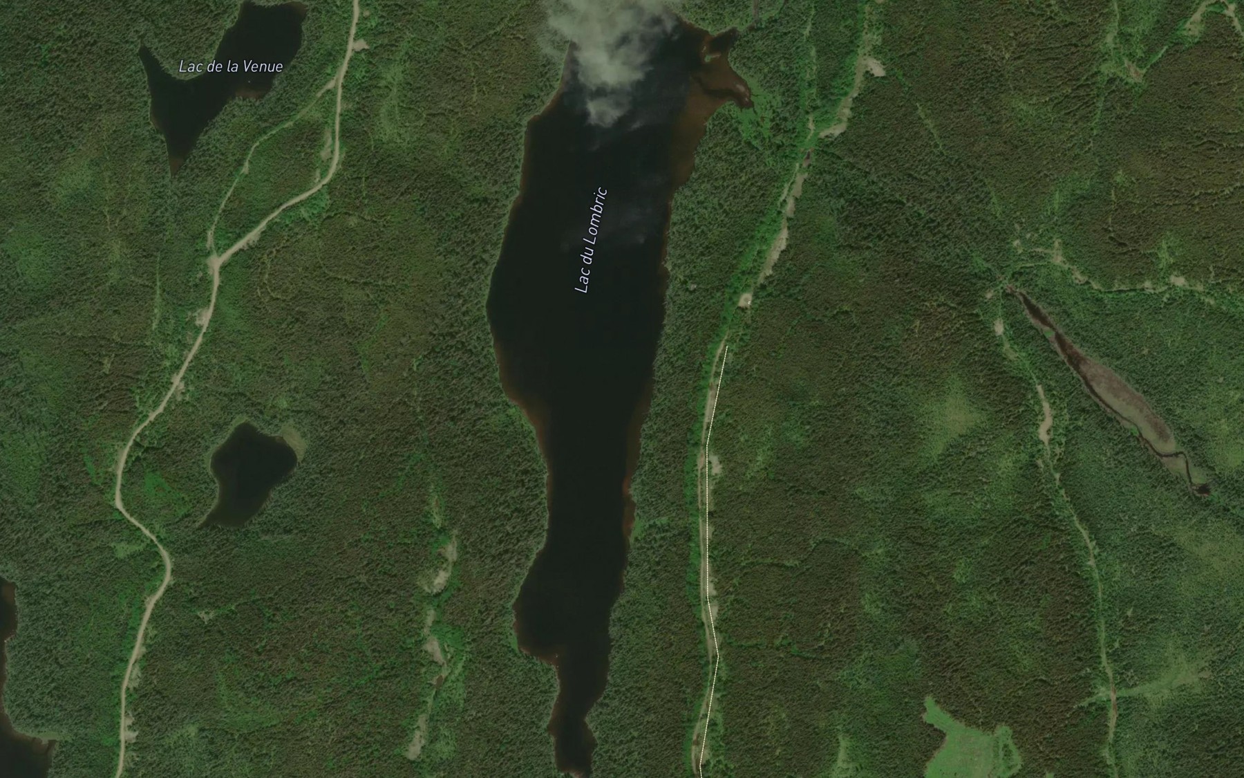 Satellite map of the Lac du Lombric