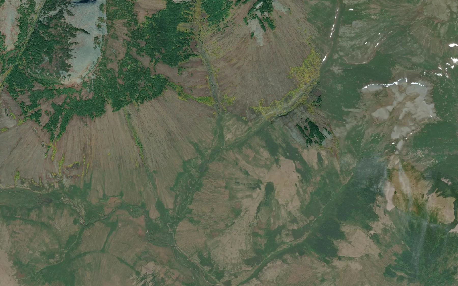 Satellite map of the Dewey Creek