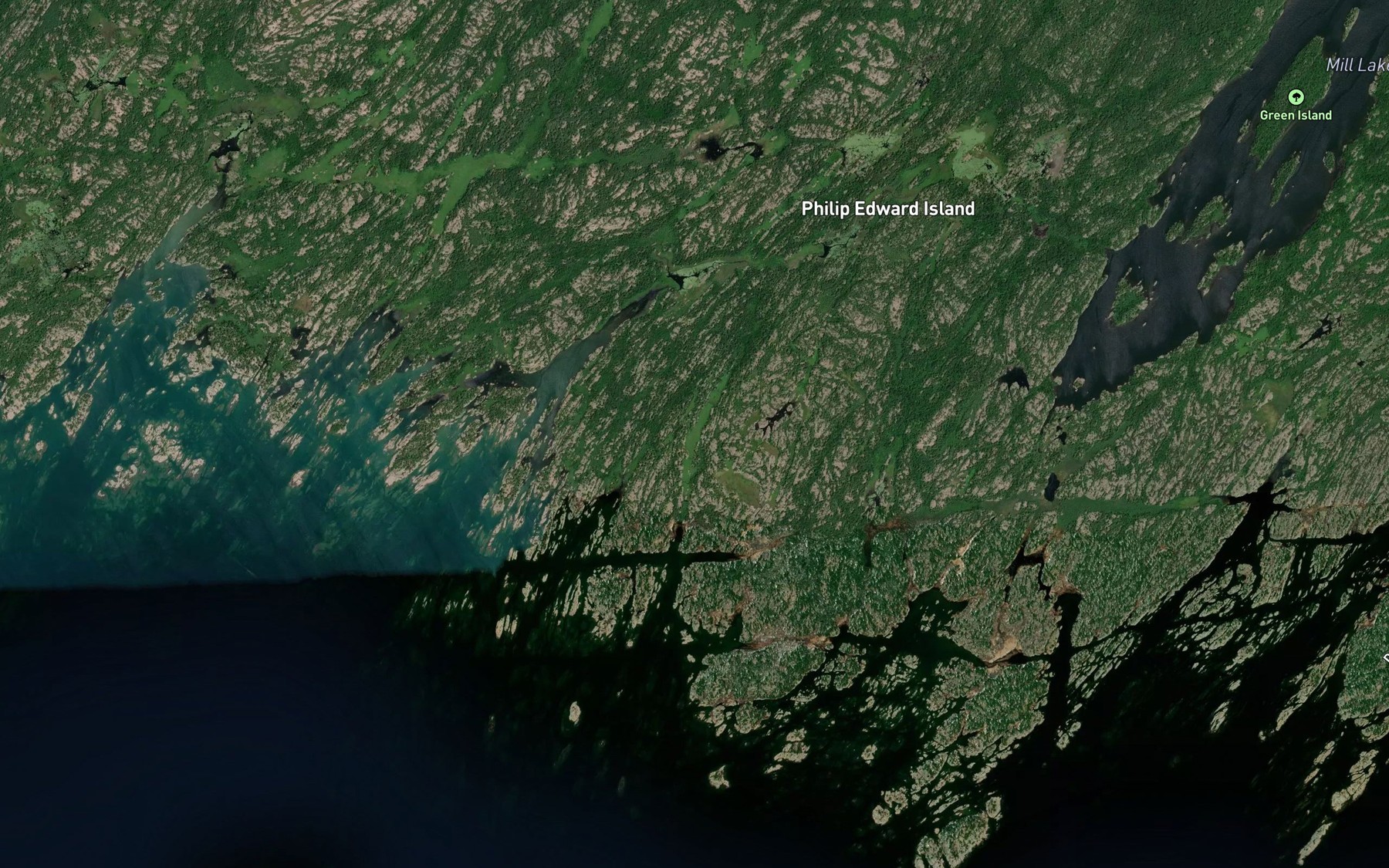 Satellite map of the Solomons Bay