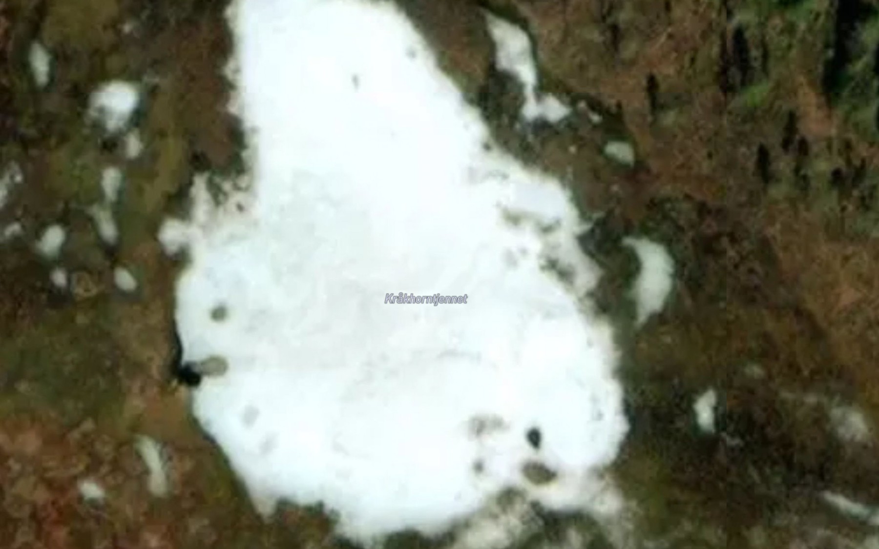 Satellite map of the Krakhorntjernet