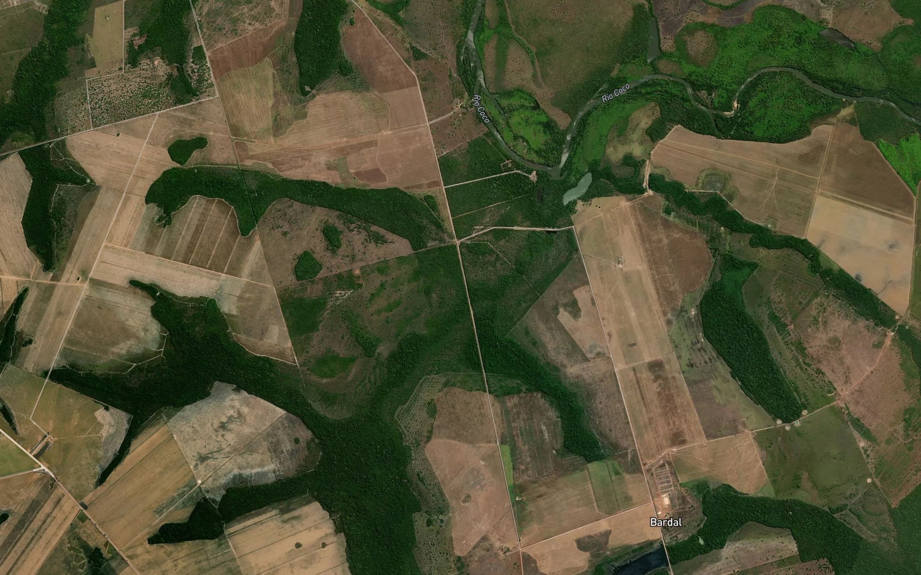 Satellite map of the Corrego Dantas
