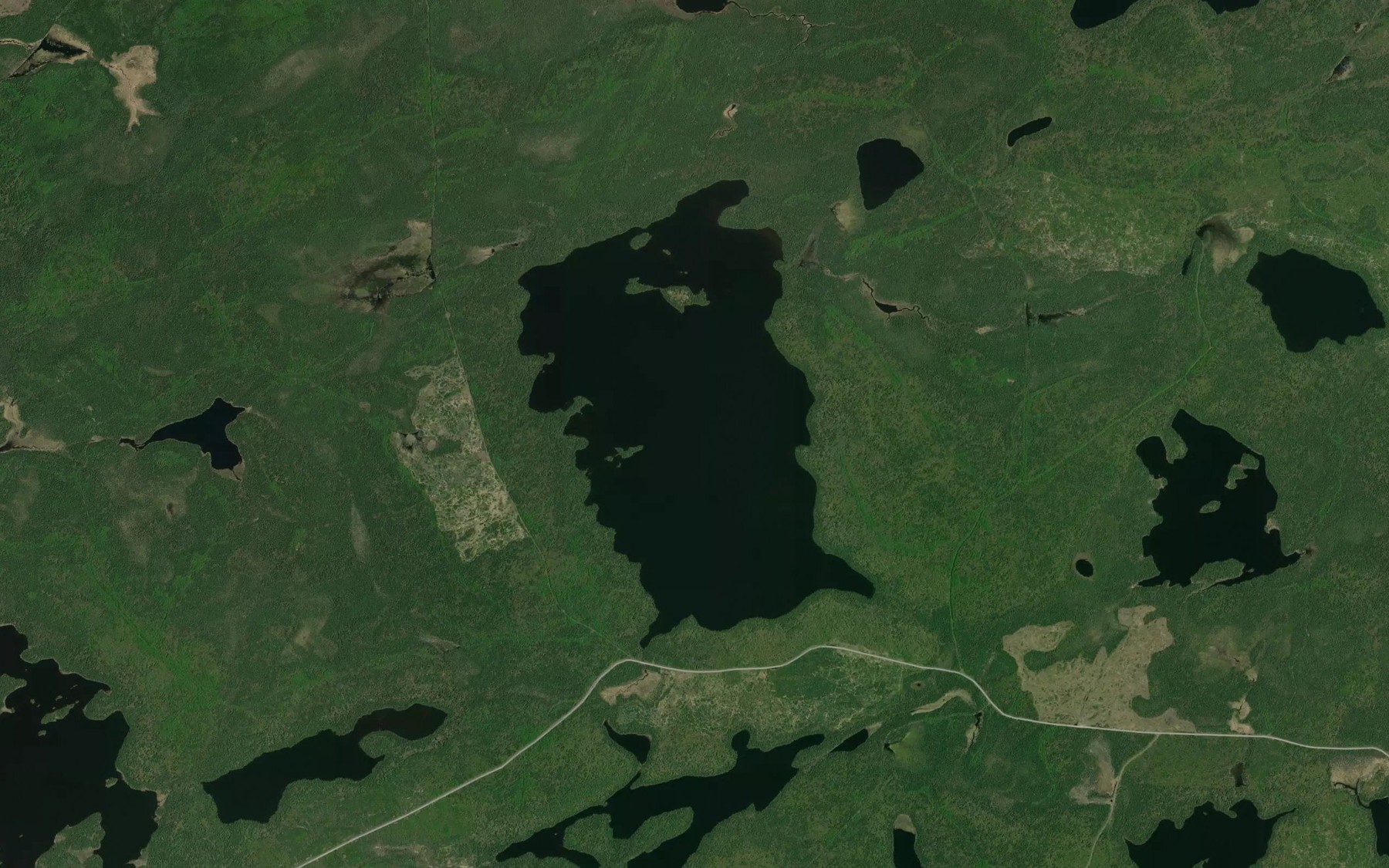 Satellite map of the Whistle Lake