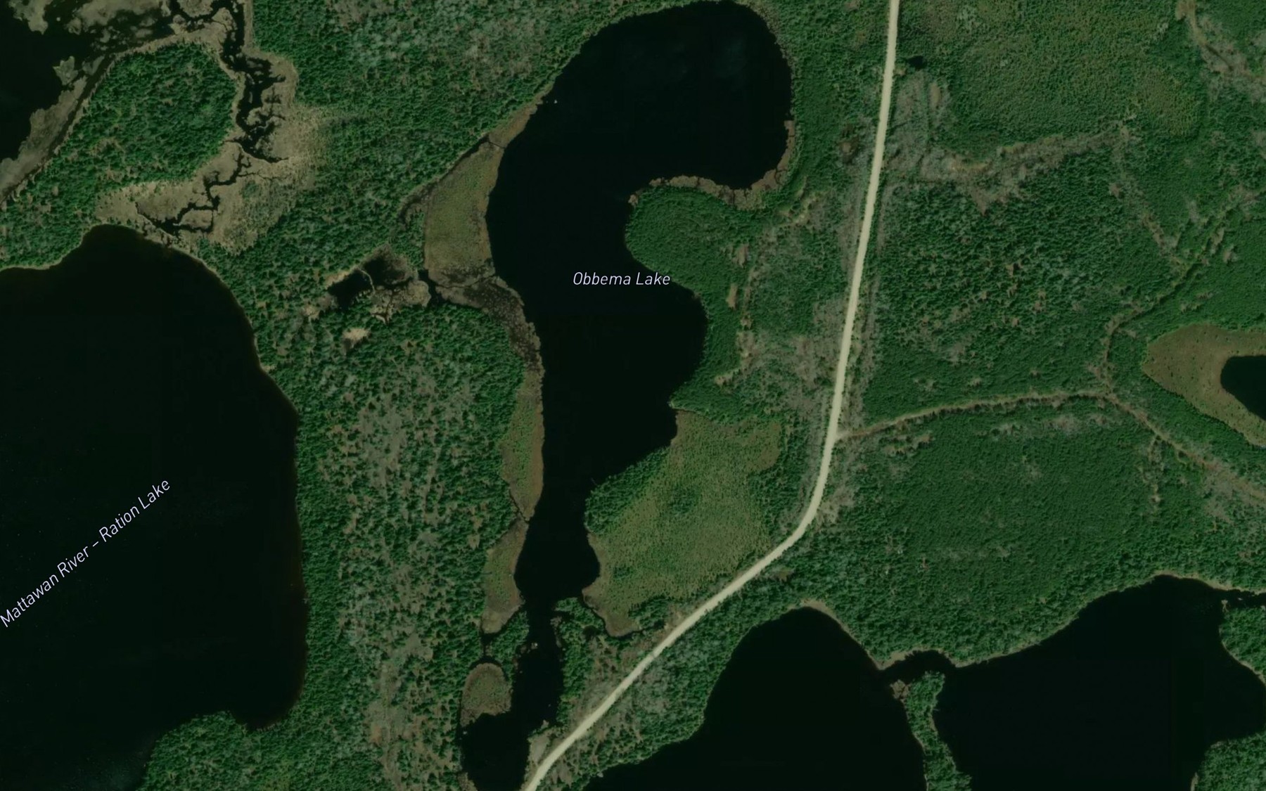Satellite map of the Obbema Lake