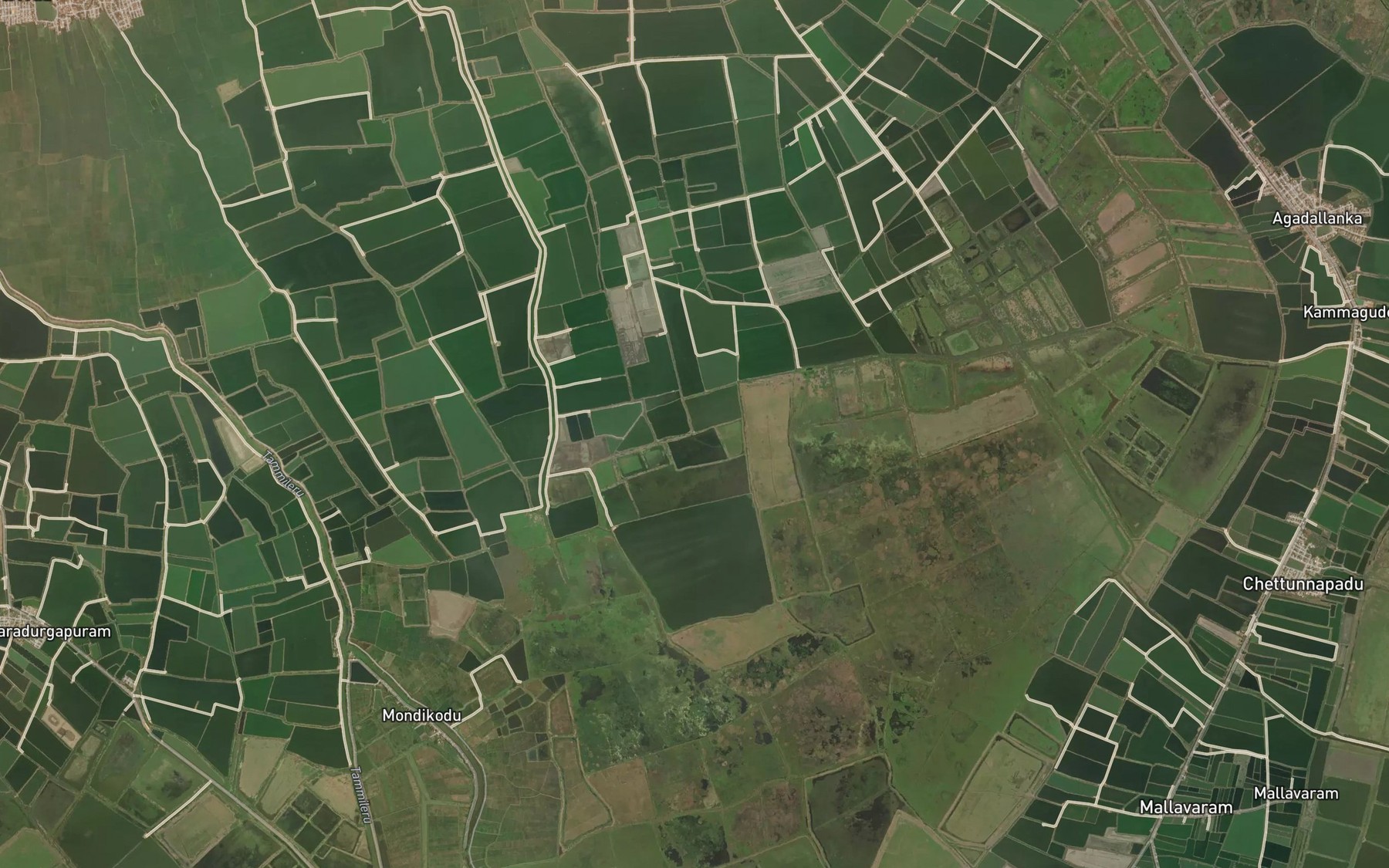 Satellite map of the Potunuru Project Channel