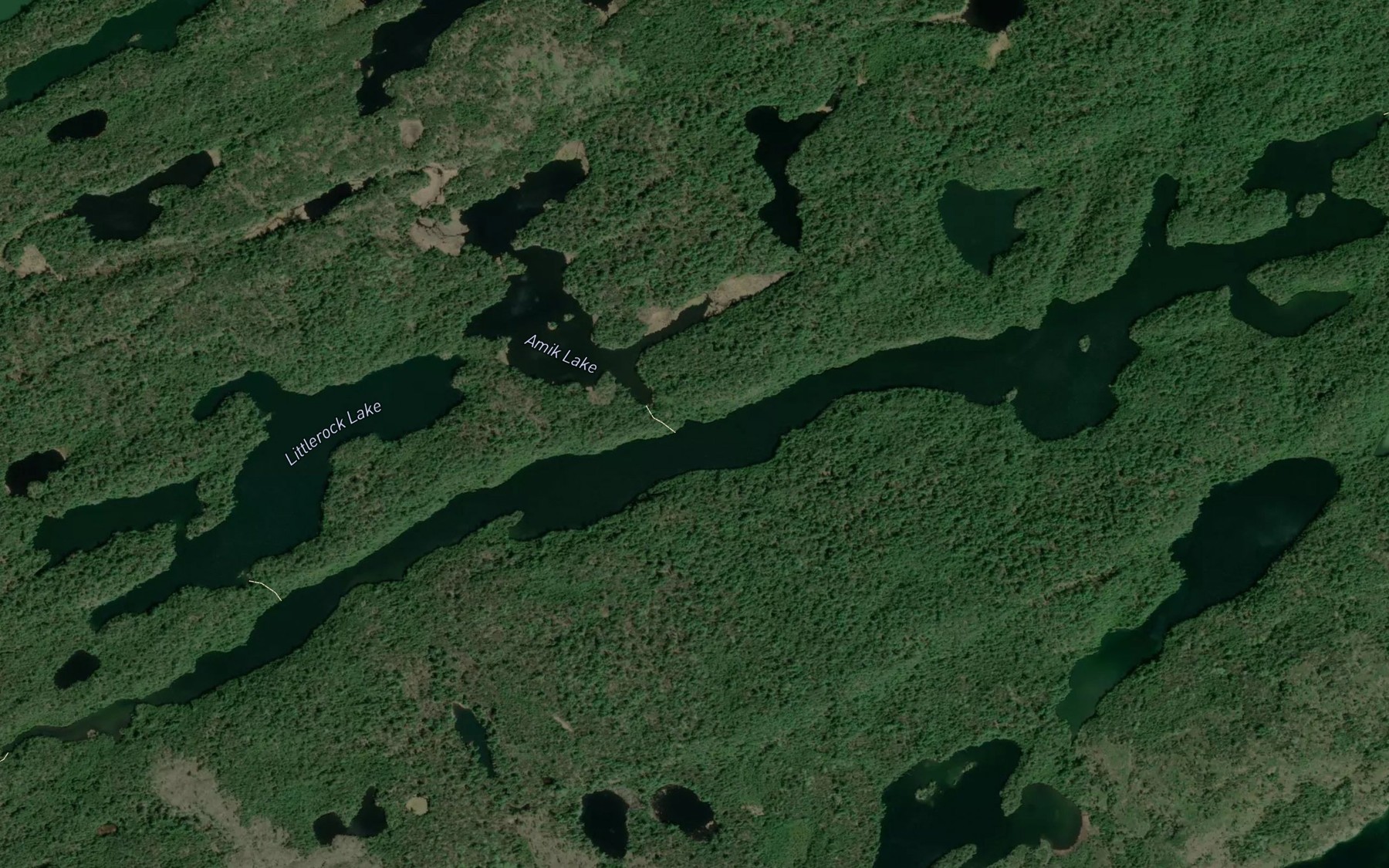 Satellite map of the Plough Lake