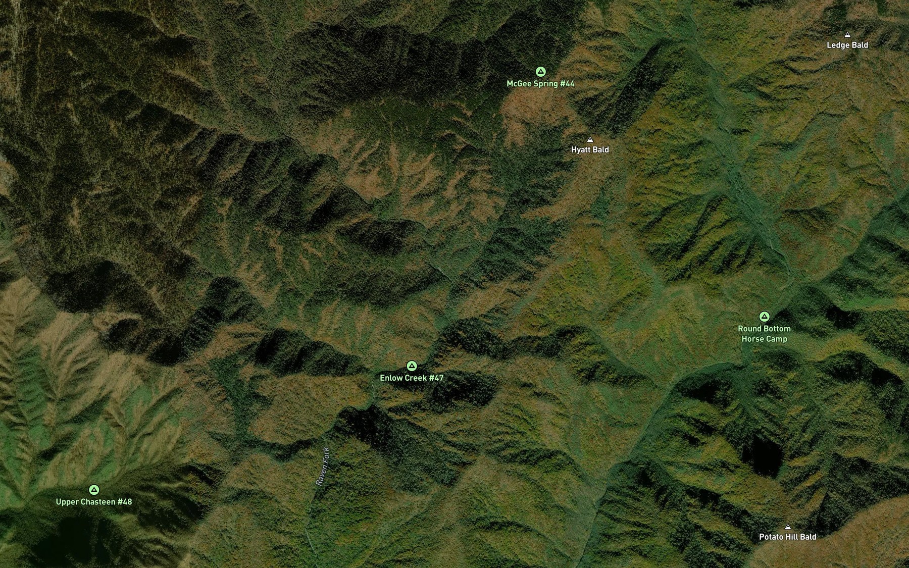 Satellite map of the Jones Creek