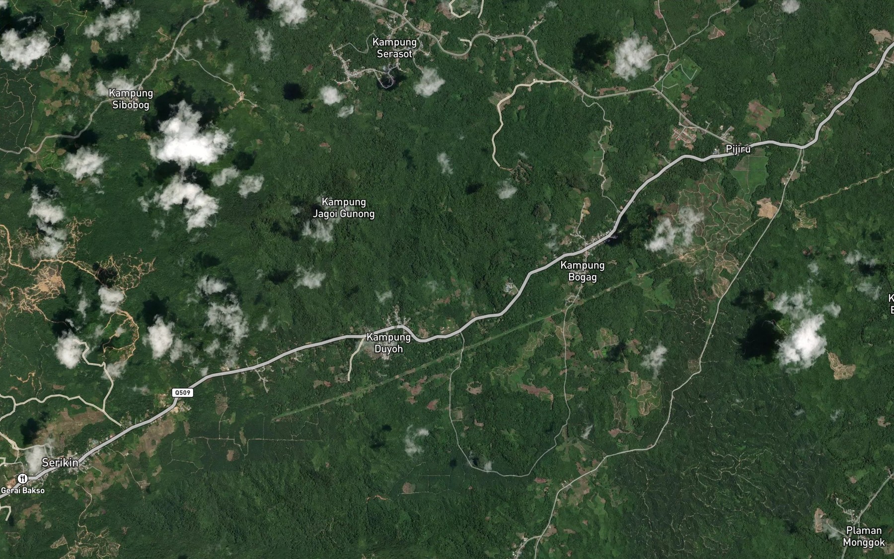 Satellite map of the Sungai Baroh