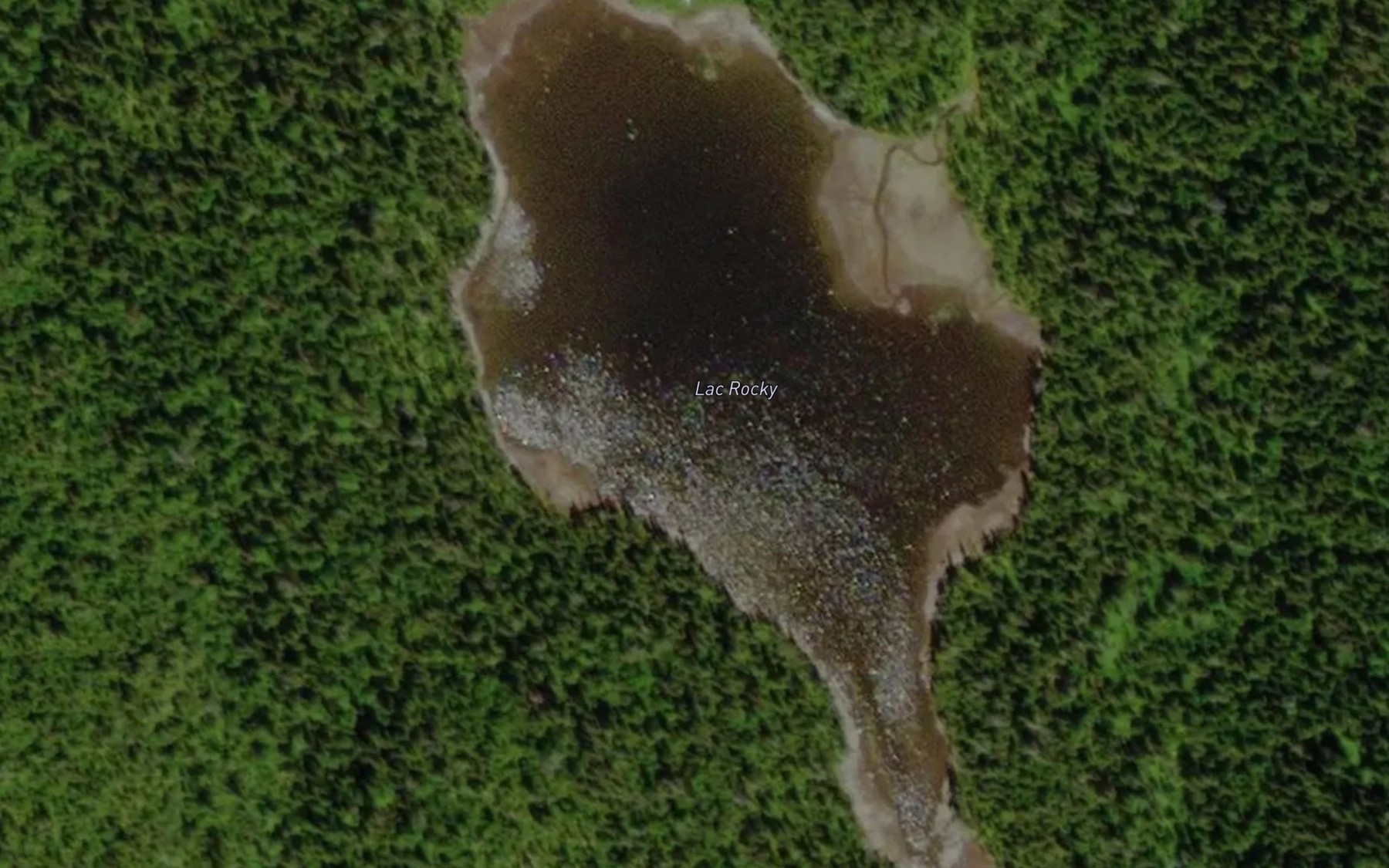 Satellite map of the Lac Rocky