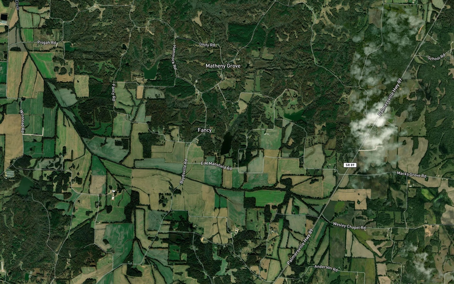 Satellite map of the Cypress Creek Lake Number Four