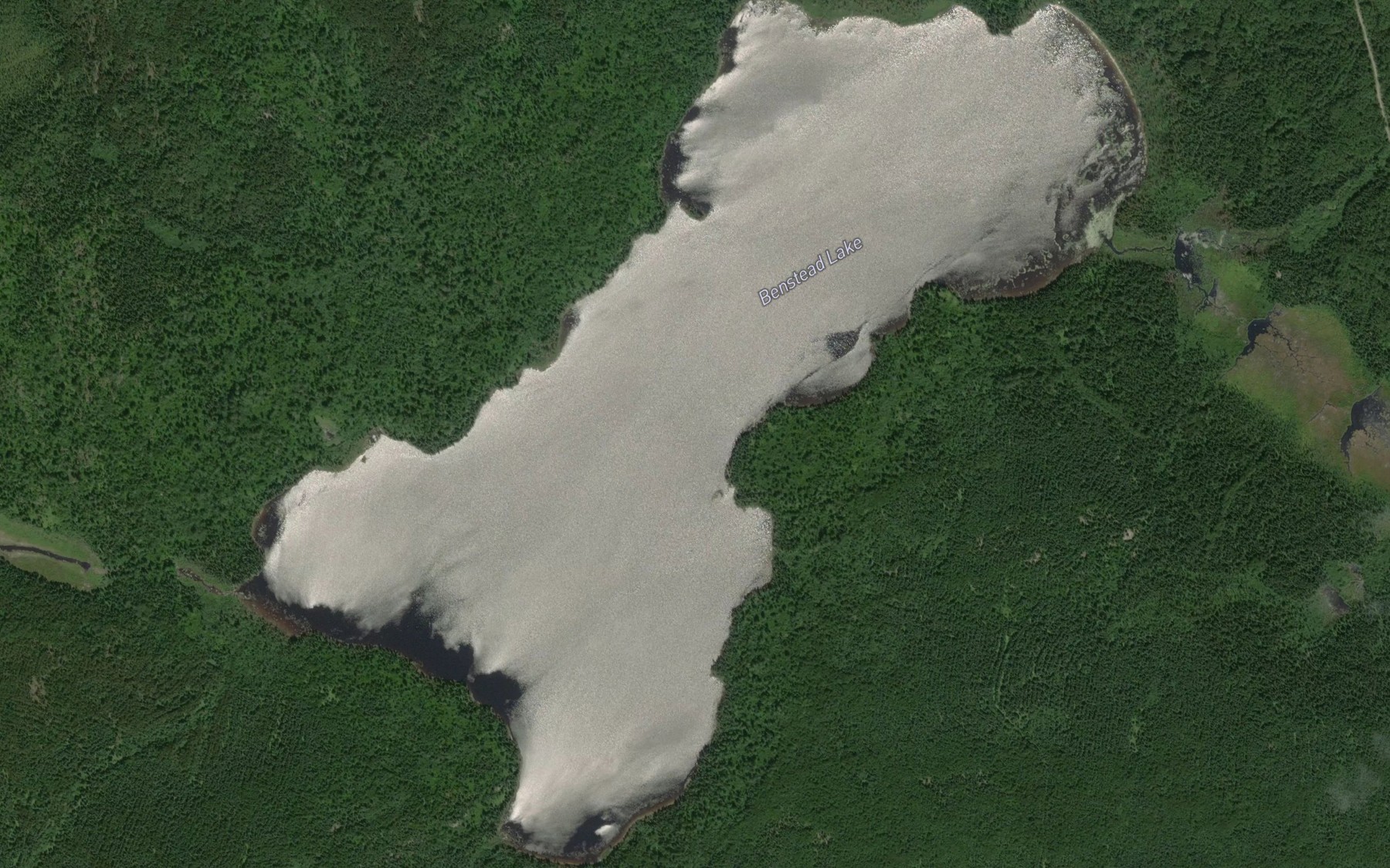 Satellite map of the Benstead Lake