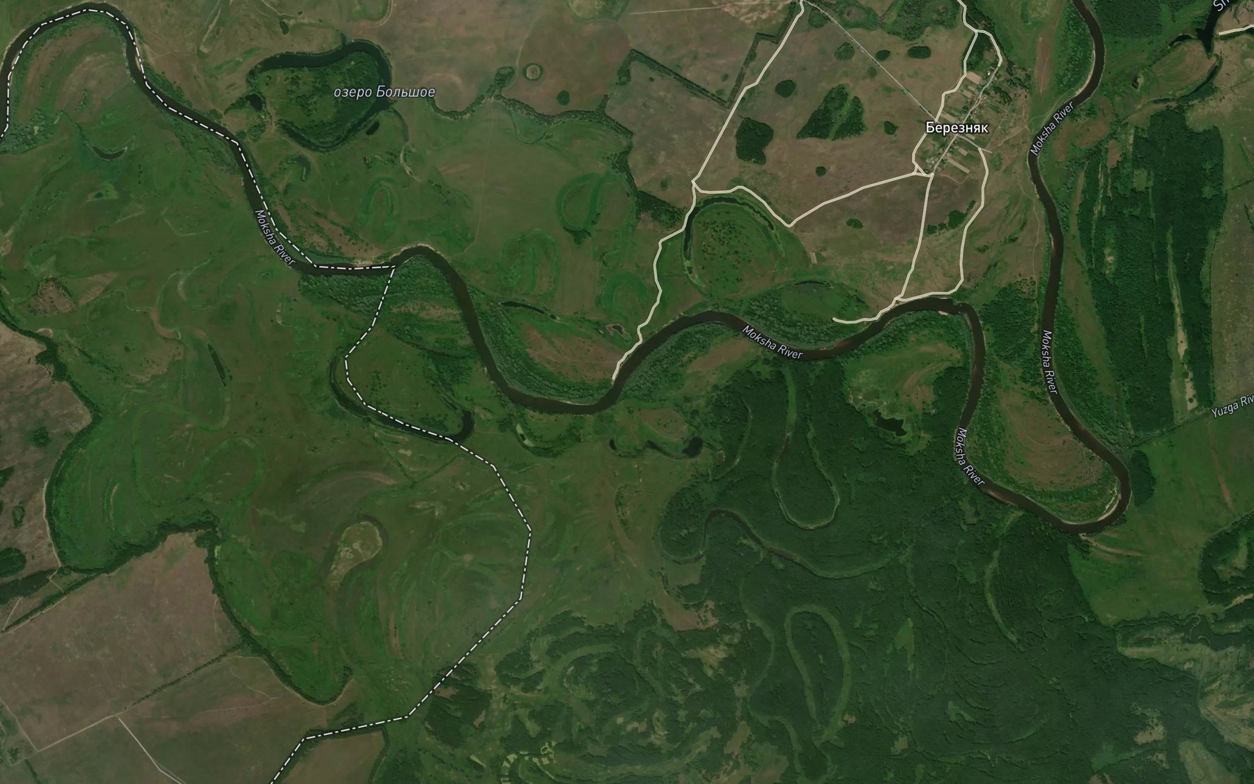Satellite map of the Yuzga