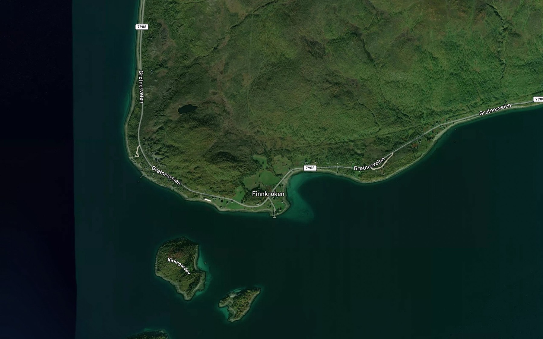 Satellite map of the Finnkrokelva
