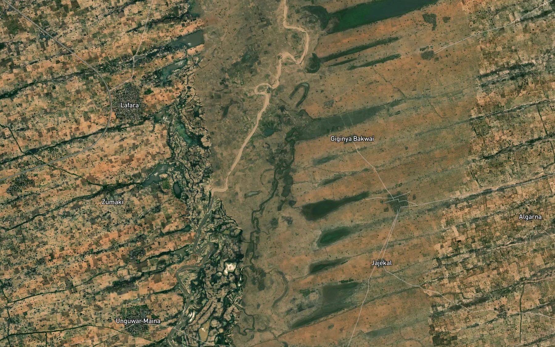 Satellite map of the River Fakate
