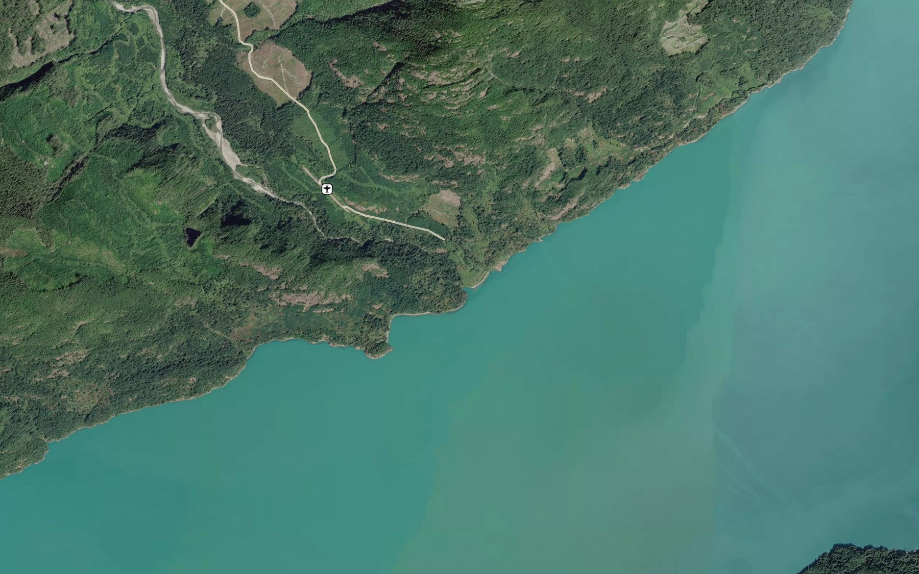 Satellite map of the Moh Creek