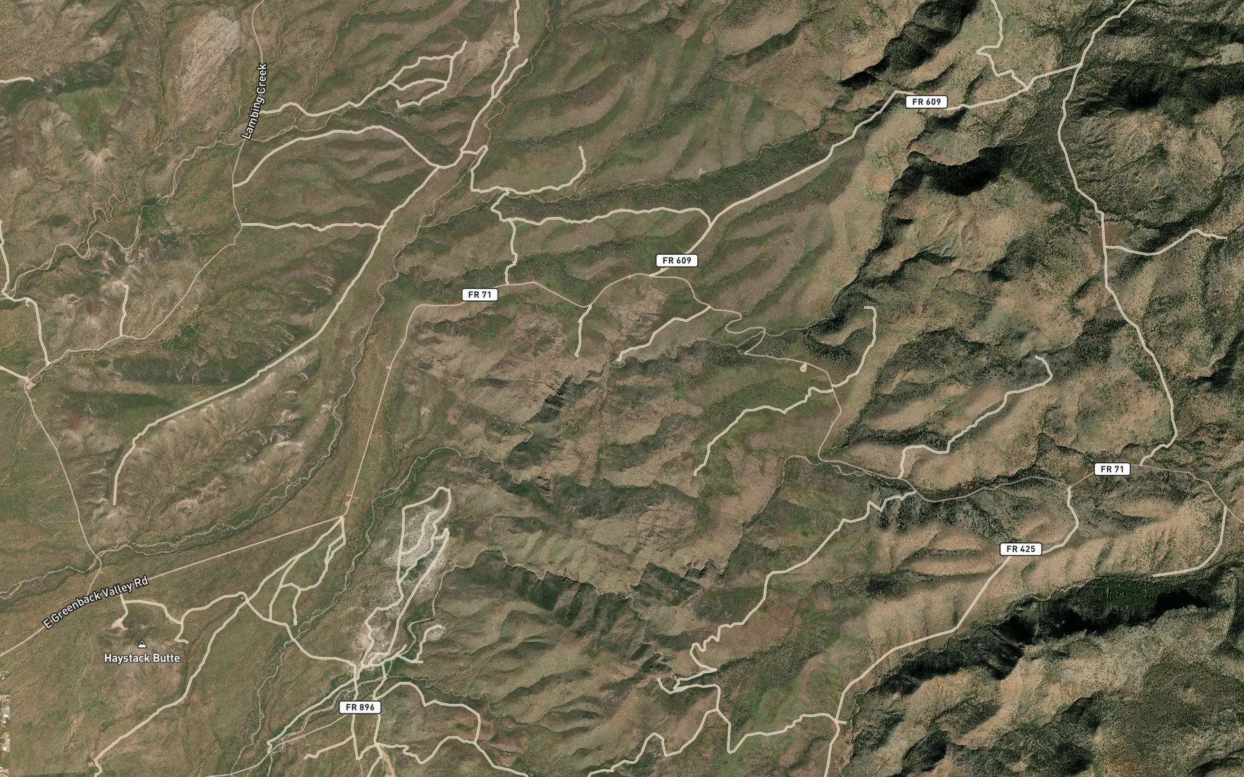 Satellite map of the Hummingbird Spring