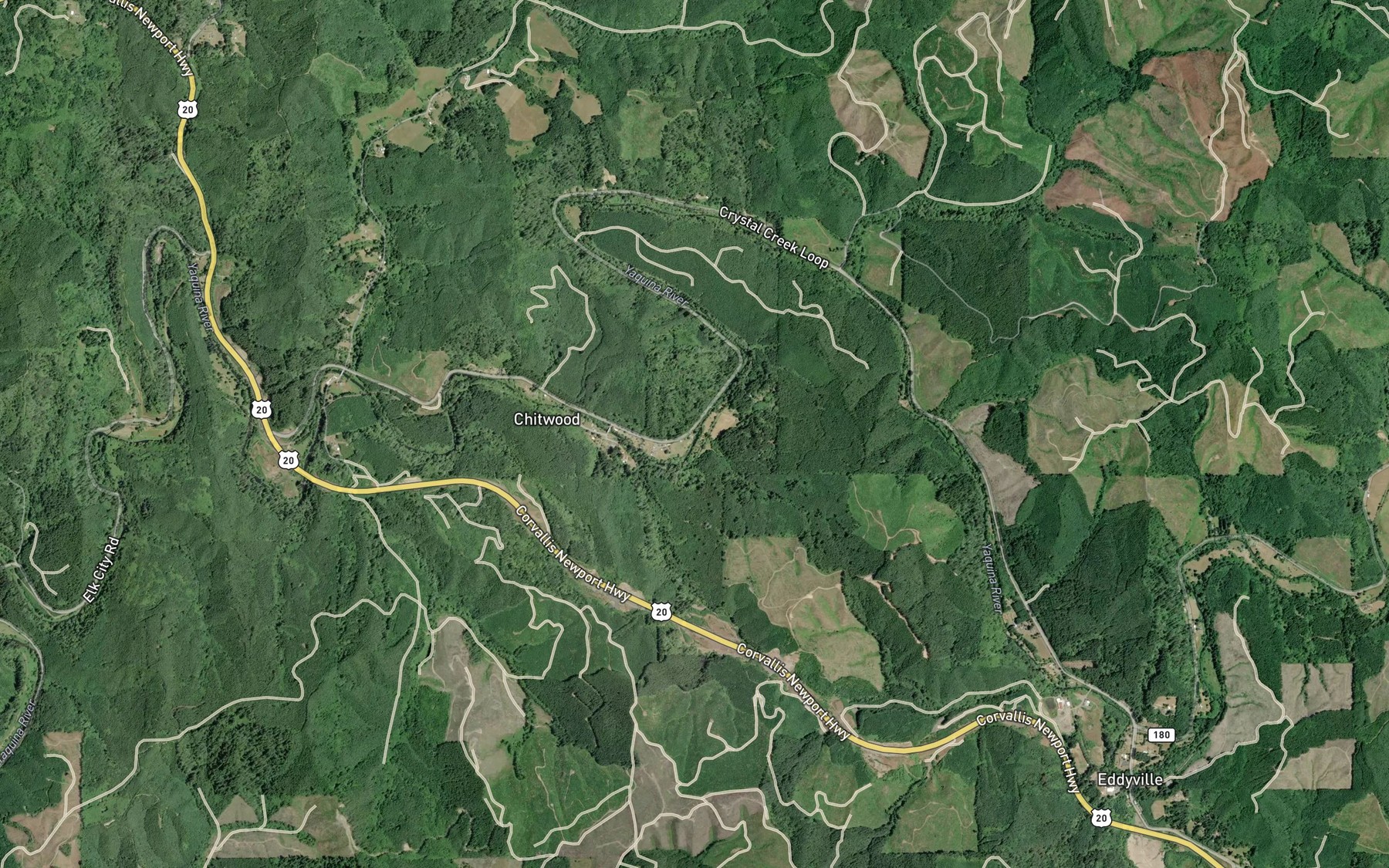 Satellite map of the Whitney Creek