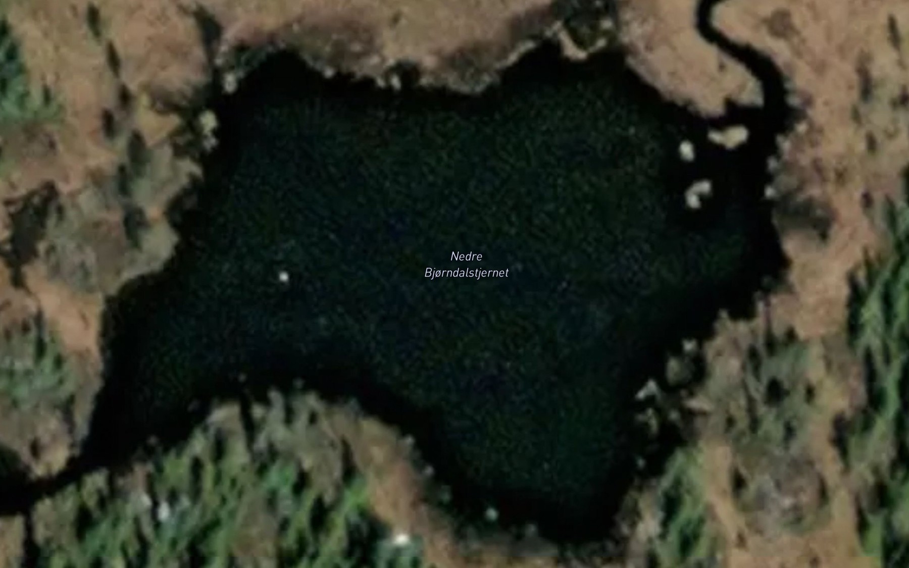 Satellite map of the Nedre Bjorndalstjernet