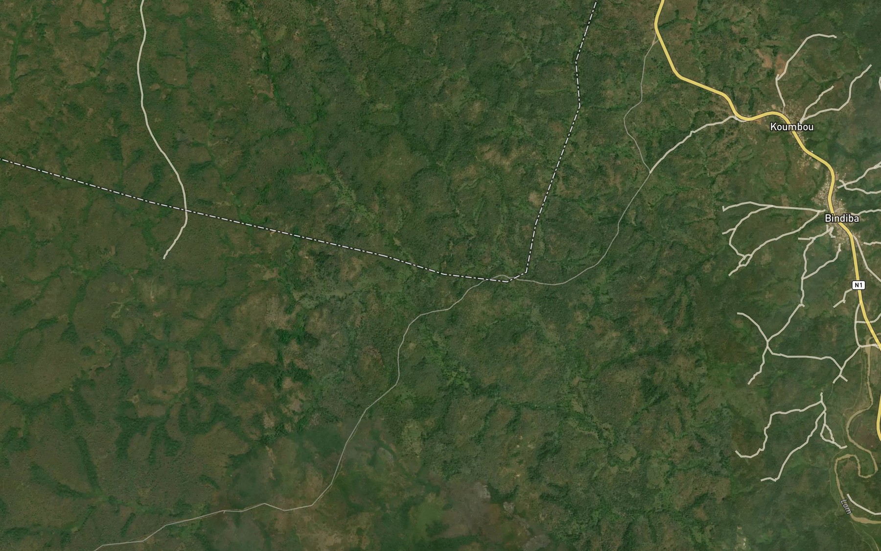 Satellite map of the Ouaniala