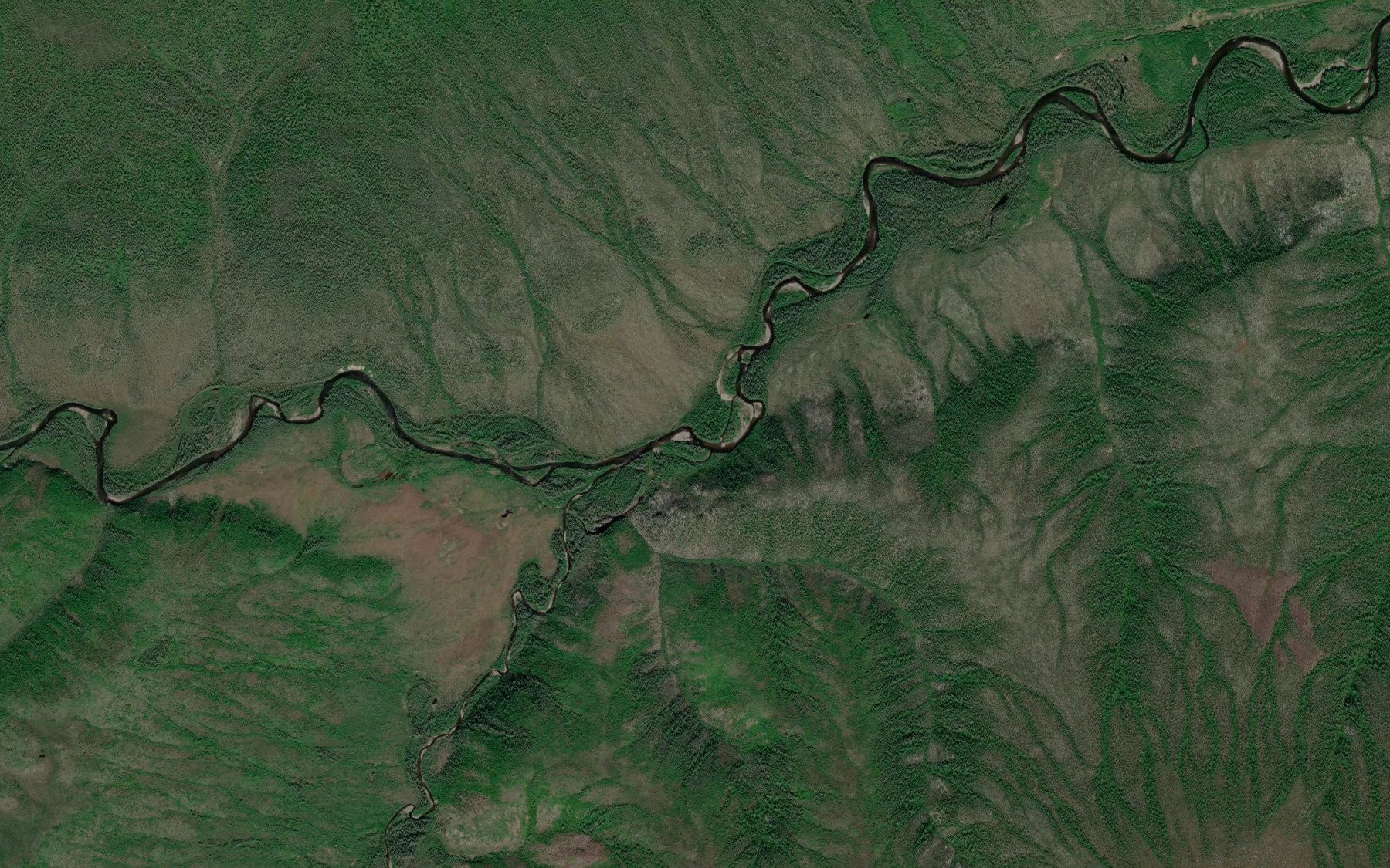 Satellite map of the Dreamland Creek