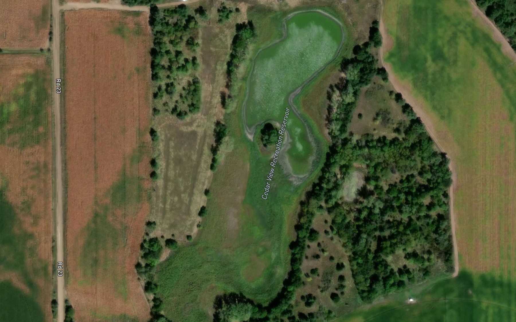 Satellite map of the Cedar View Recreation Reservoir