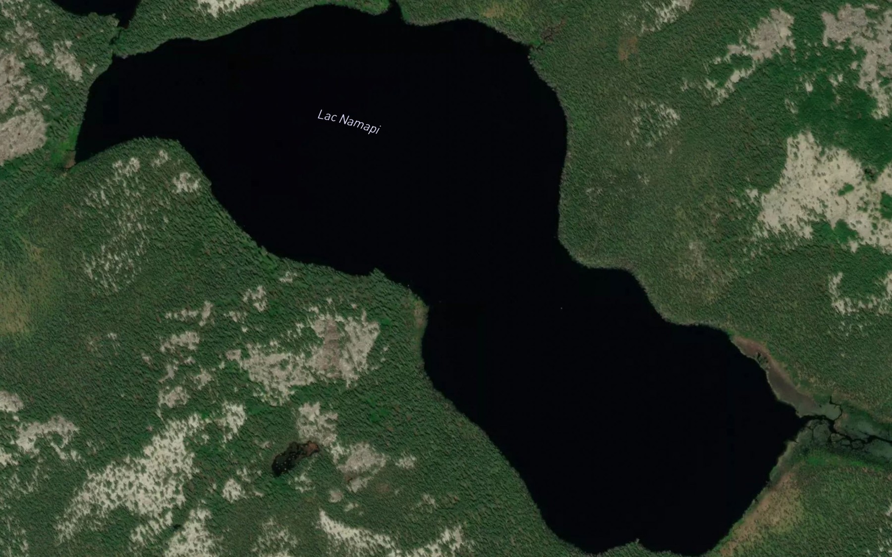 Satellite map of the Lac Namapi