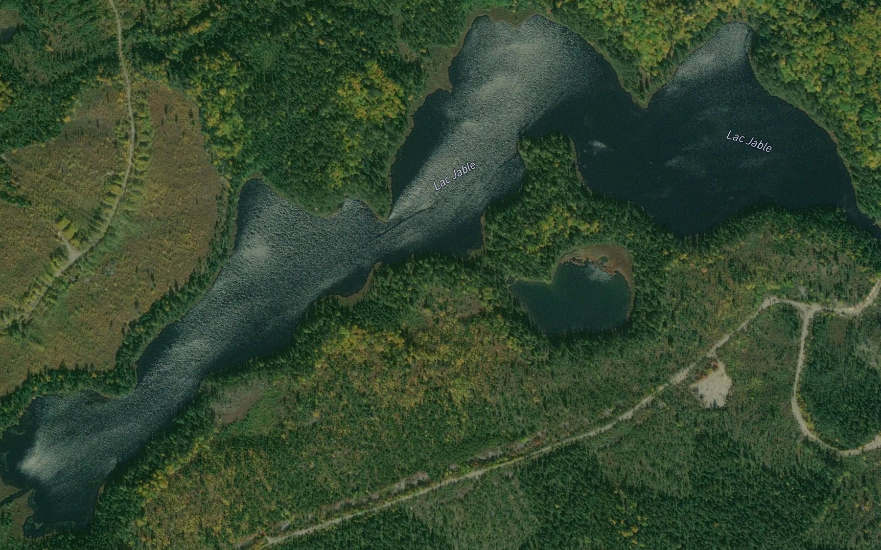 Satellite map of the Lac Jable