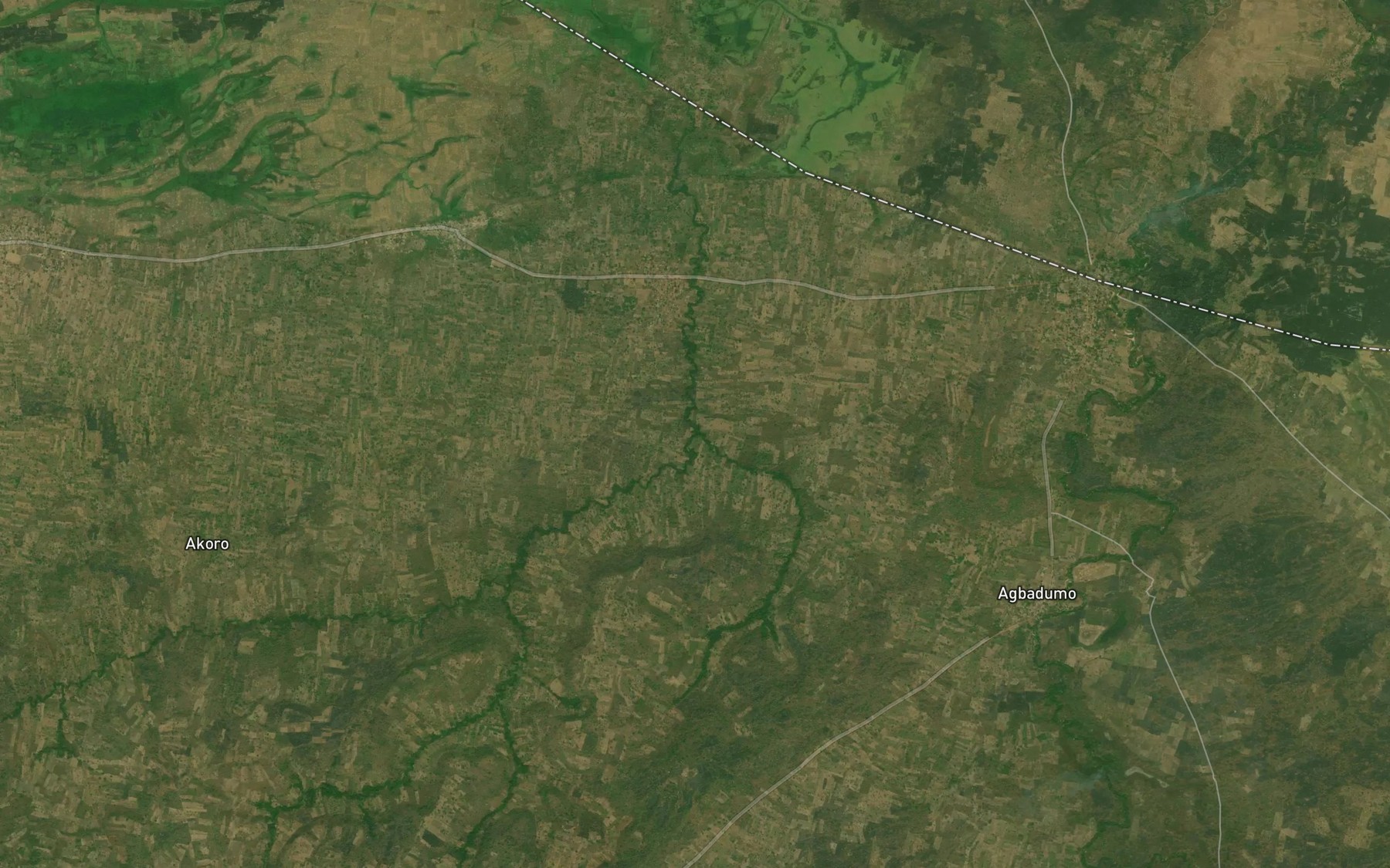 Satellite map of the River Ojara