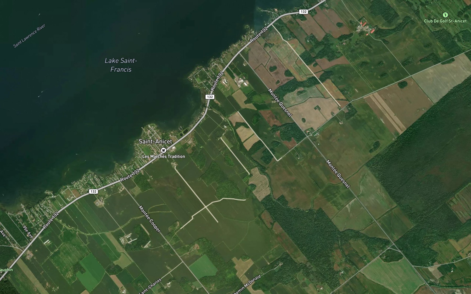 Satellite map of the Cours d'eau des Freres