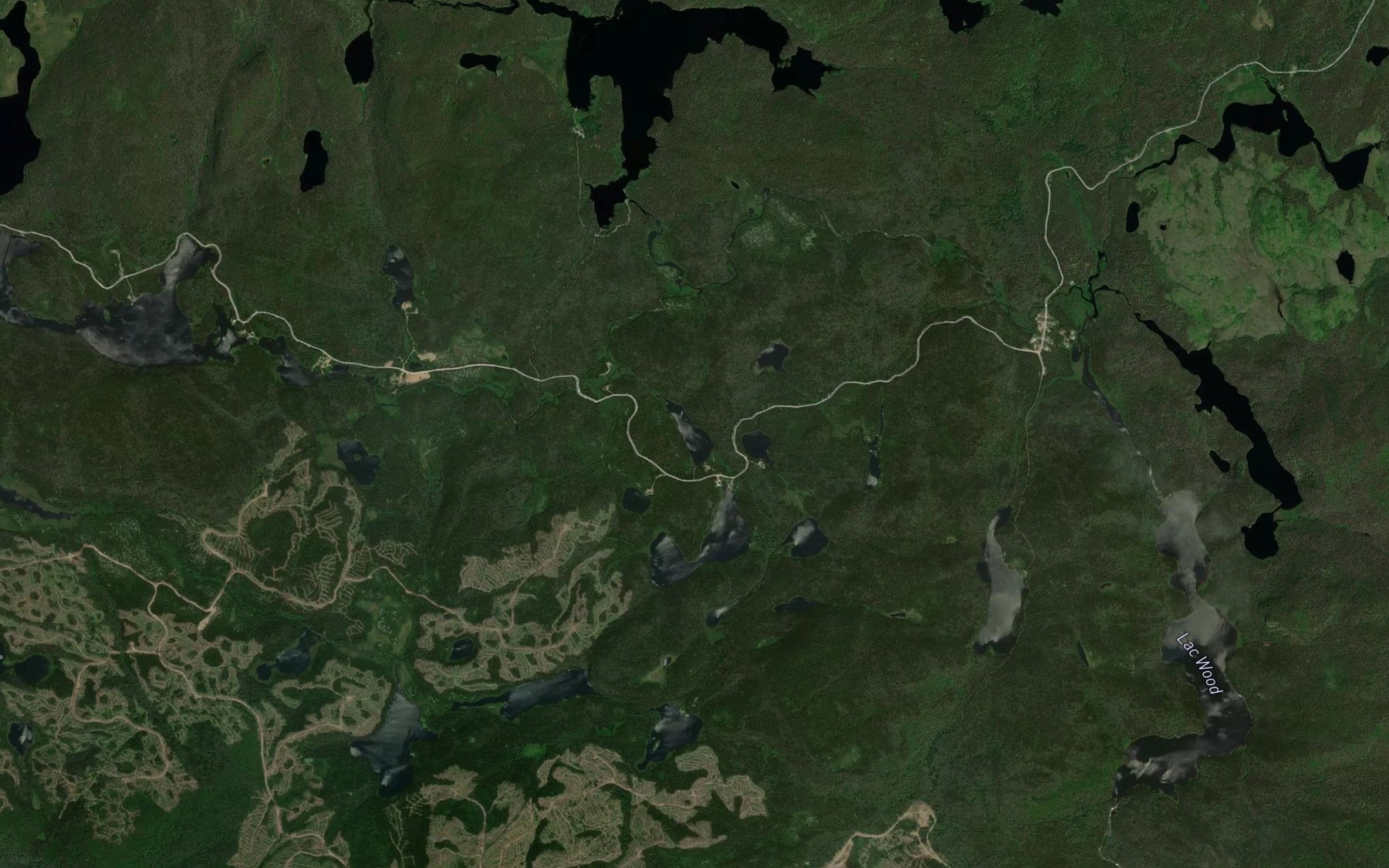 Satellite map of the Lac Gilbert