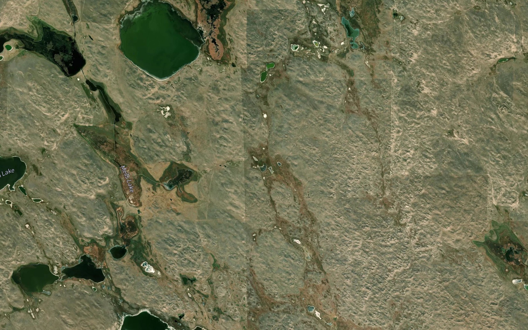 Satellite map of the North Cherry Lakes
