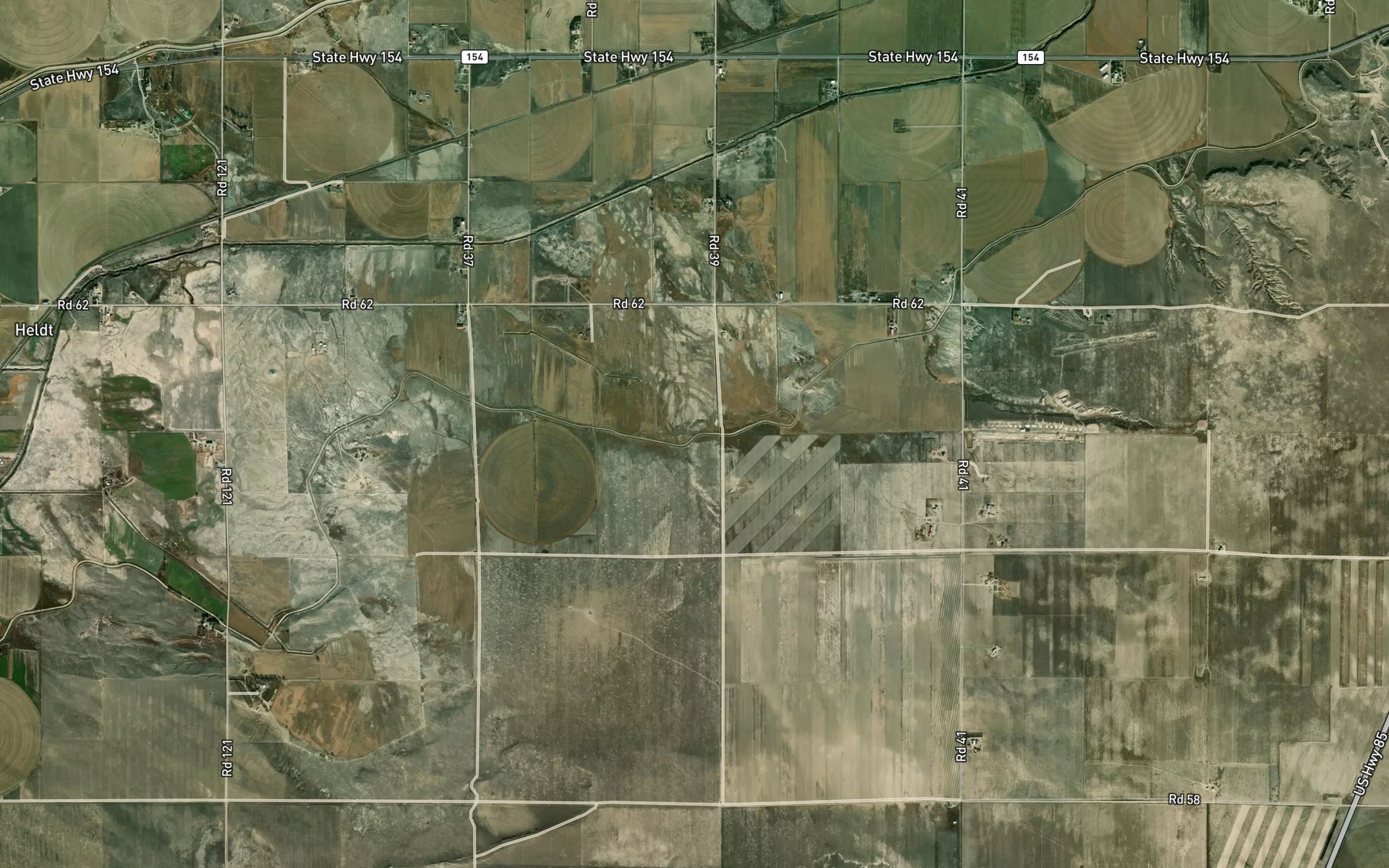 Satellite map of the Cherry Creek Lateral