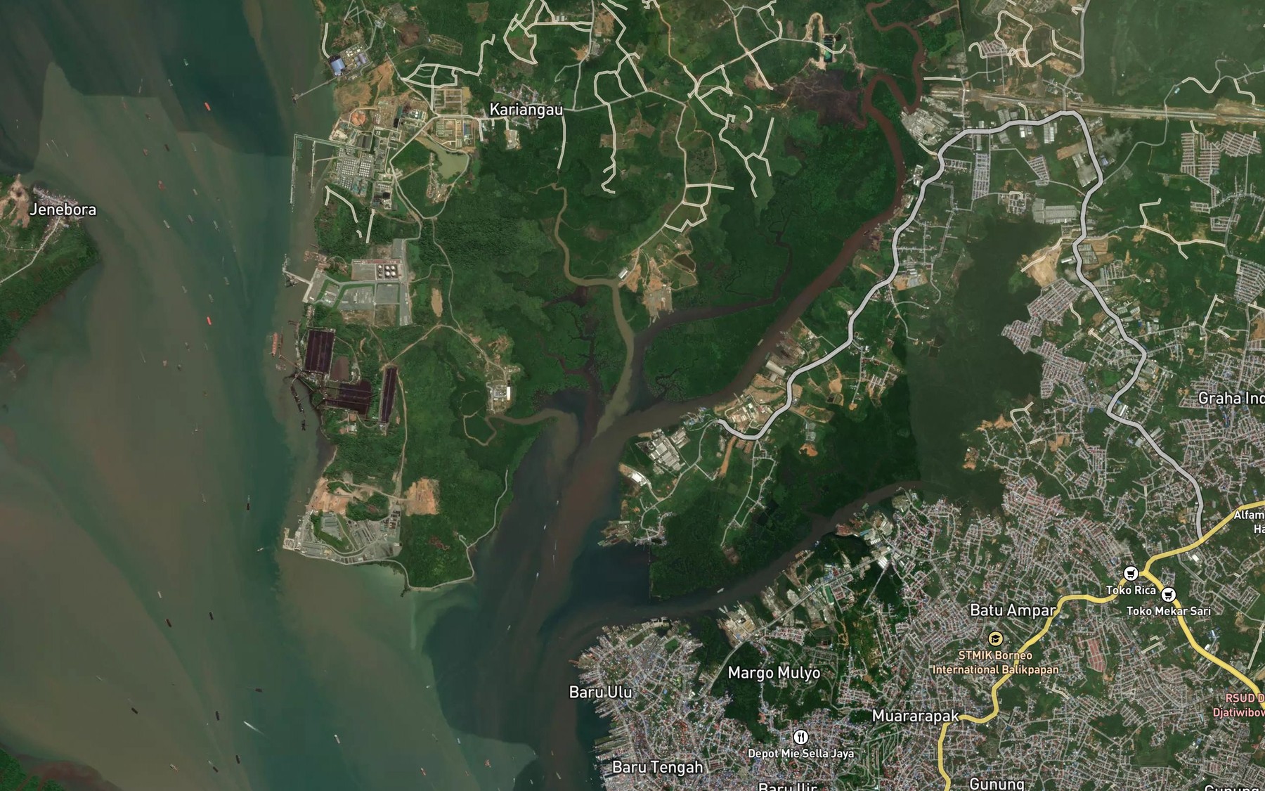 Satellite map of the Sungai Keminting