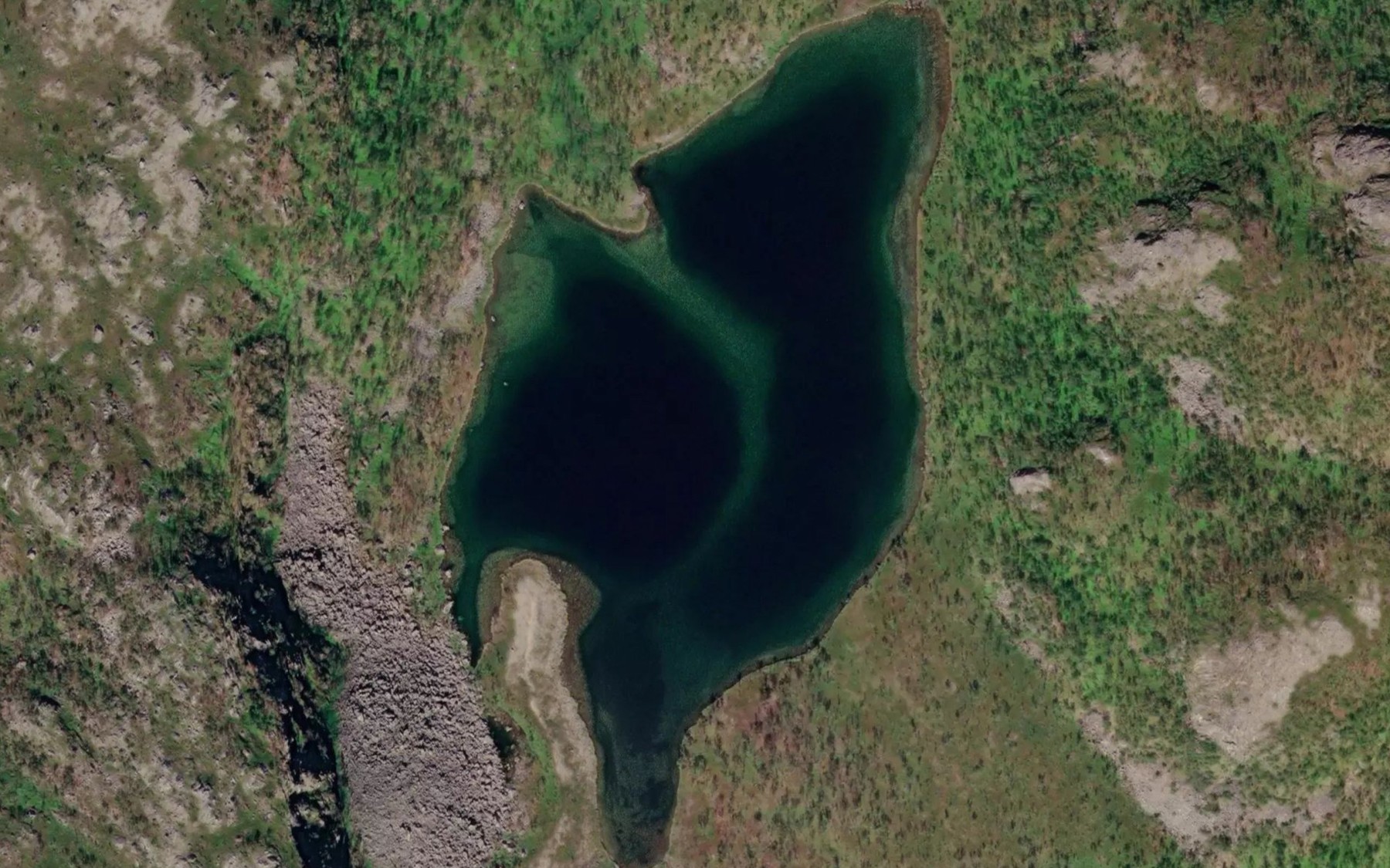 Satellite map of the Guivusjavri