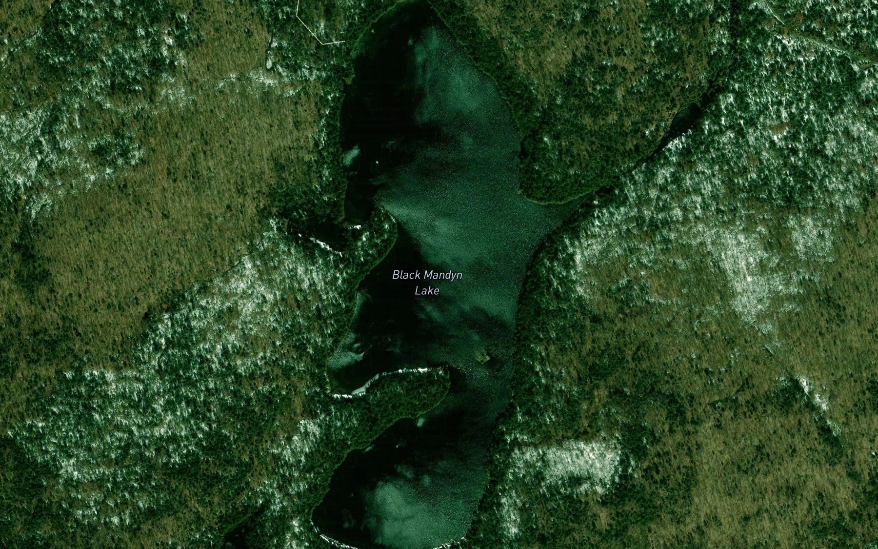 Satellite map of the Black Mandyn Lake