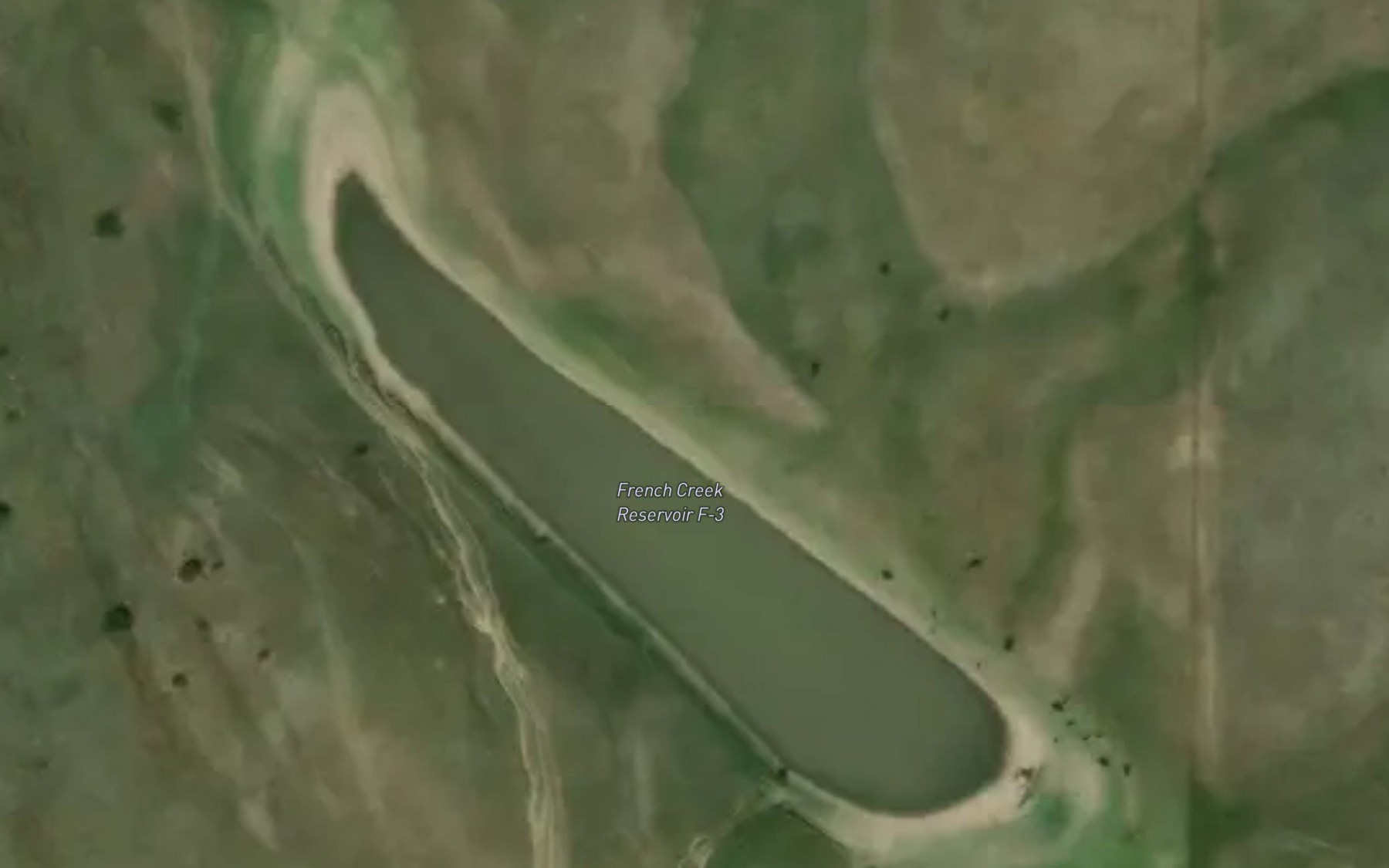 Satellite map of the French Creek Reservoir F-3