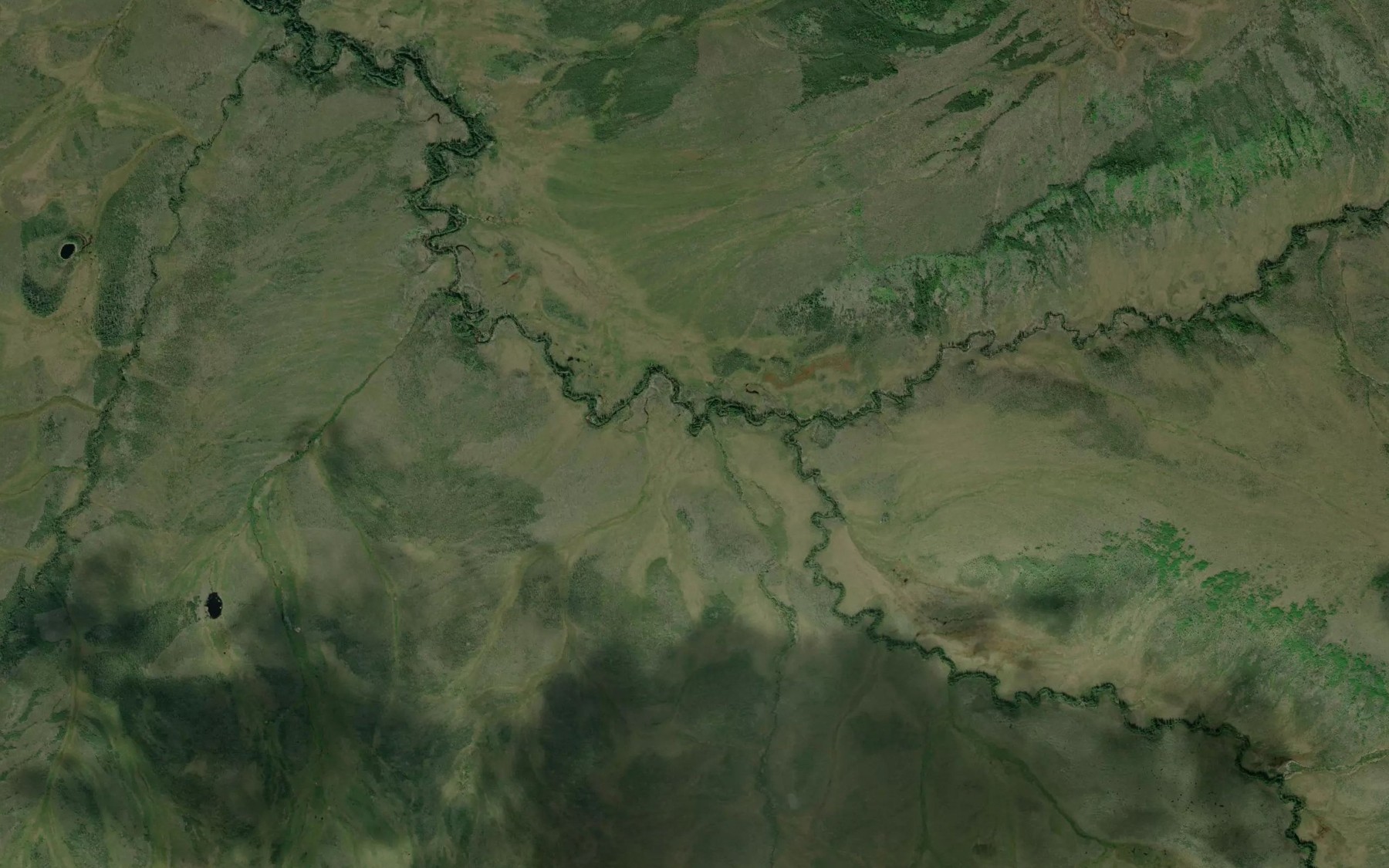 Satellite map of the Cache Creek