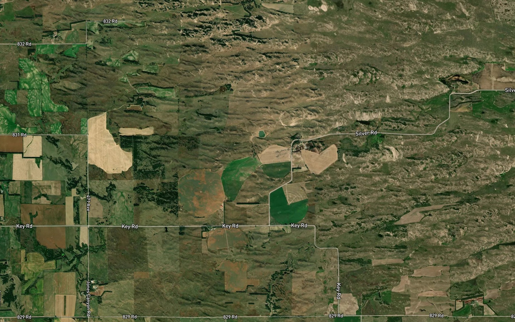 Satellite map of the Miller Reservoir