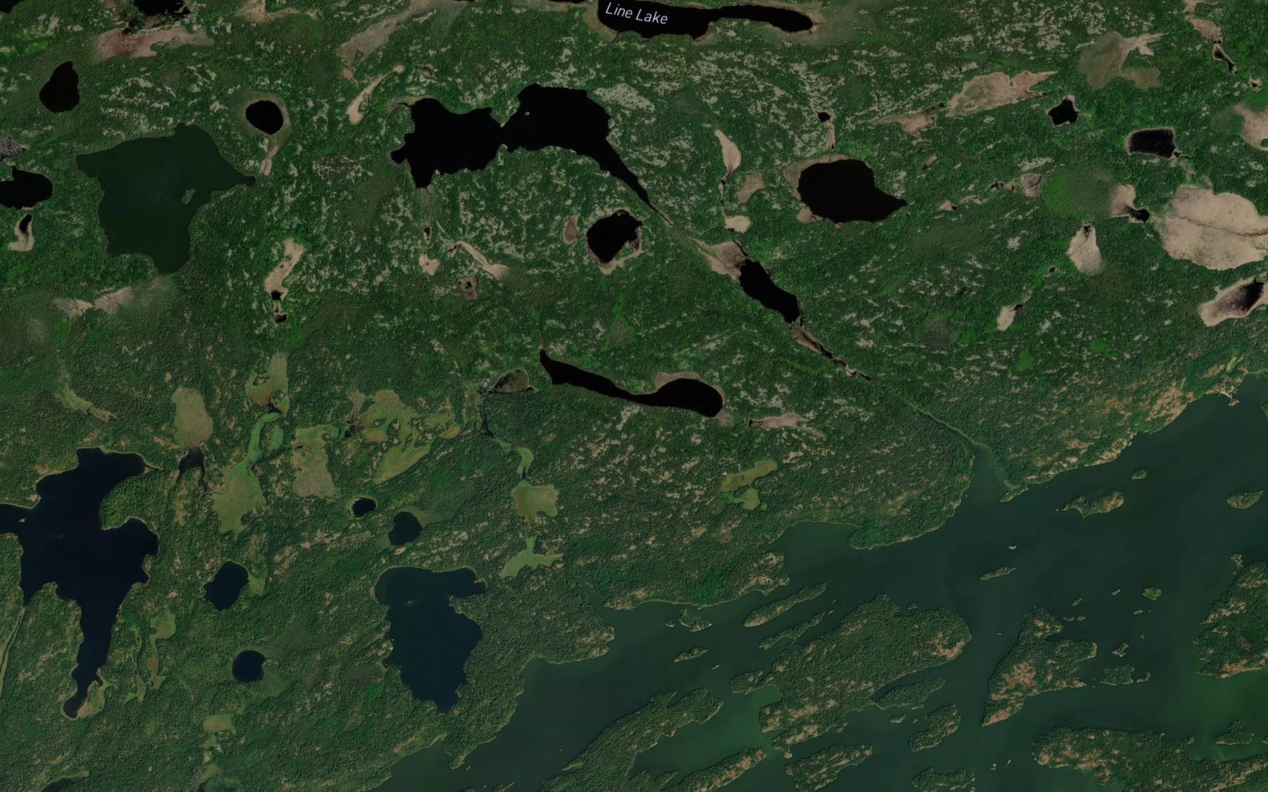 Satellite map of the First Lake