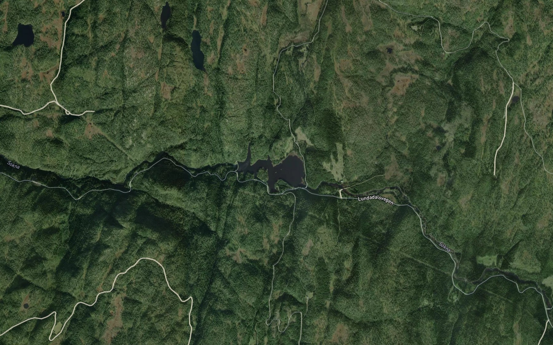 Satellite map of the Inntaksdammen
