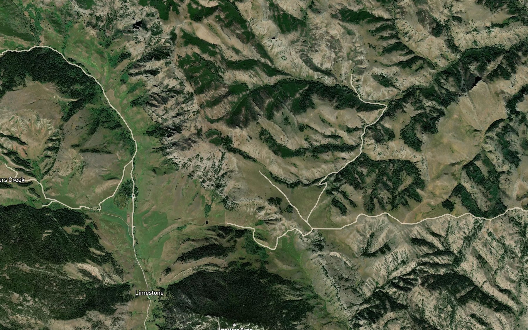 Satellite map of the Whittaker Spring