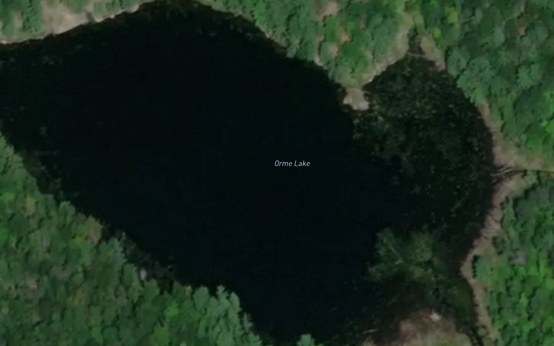 Satellite map of the Orme Lake