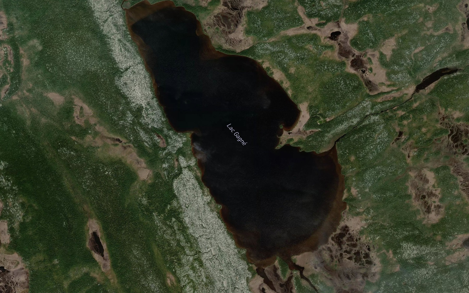 Satellite map of the Lac Gagne
