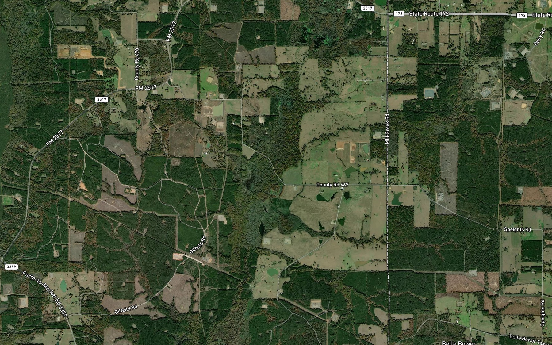 Satellite map of the Little Creek