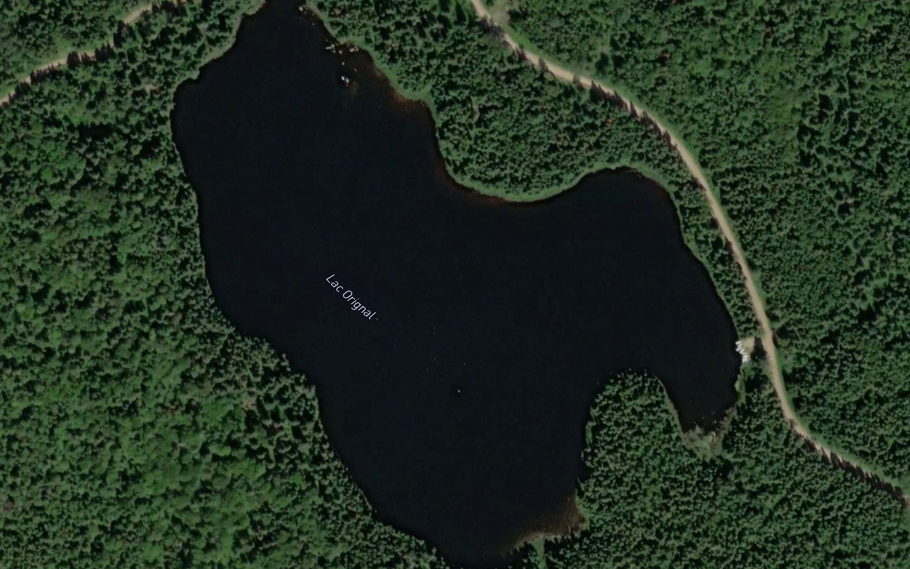 Satellite map of the Lac Orignal